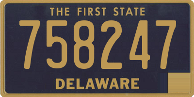 DE license plate 758247