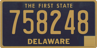 DE license plate 758248