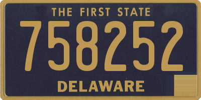 DE license plate 758252