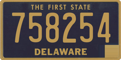 DE license plate 758254