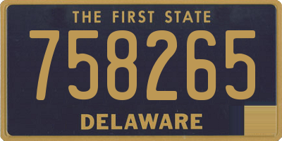 DE license plate 758265