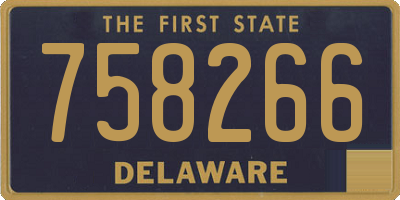 DE license plate 758266