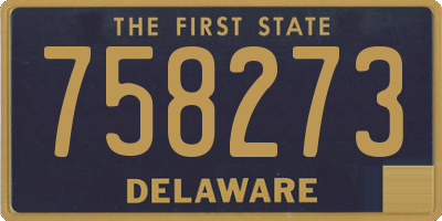 DE license plate 758273