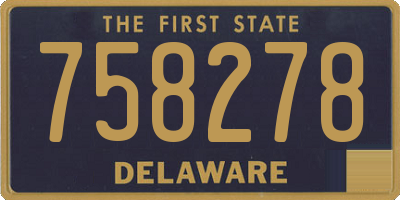 DE license plate 758278