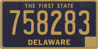 DE license plate 758283