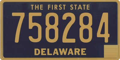DE license plate 758284