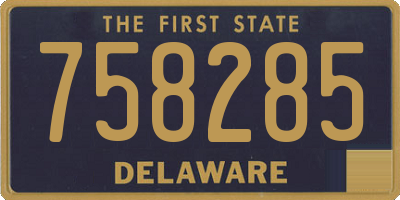 DE license plate 758285