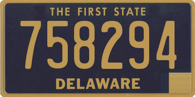 DE license plate 758294