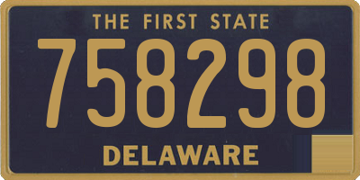 DE license plate 758298