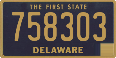 DE license plate 758303