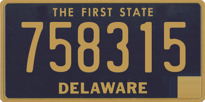 DE license plate 758315