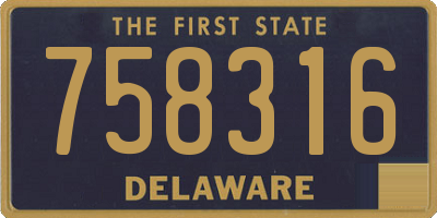 DE license plate 758316