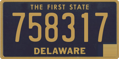 DE license plate 758317