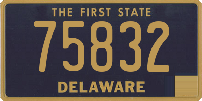 DE license plate 75832