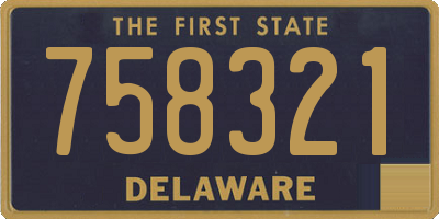 DE license plate 758321