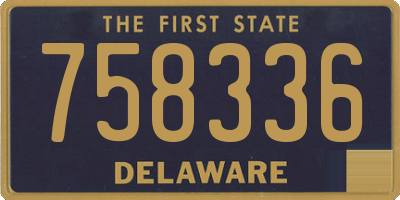 DE license plate 758336