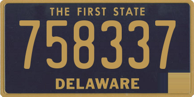 DE license plate 758337