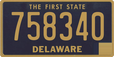 DE license plate 758340