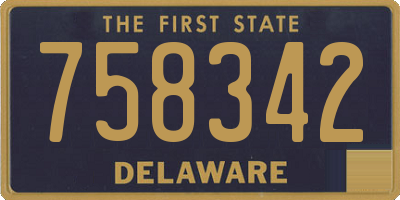 DE license plate 758342