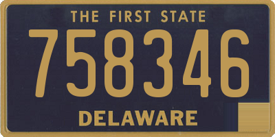 DE license plate 758346