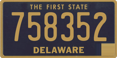 DE license plate 758352