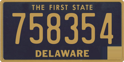 DE license plate 758354