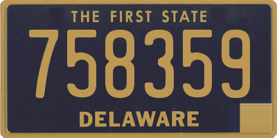 DE license plate 758359