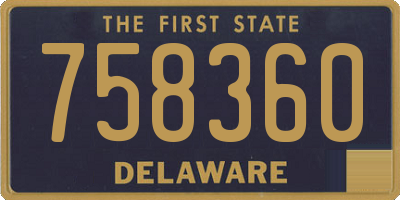 DE license plate 758360