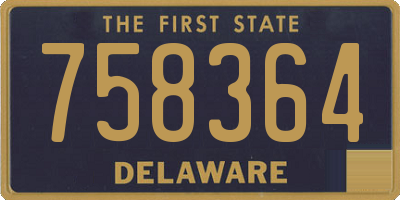 DE license plate 758364