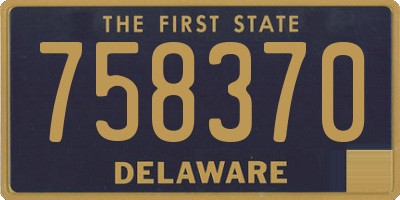 DE license plate 758370
