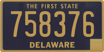 DE license plate 758376