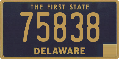 DE license plate 75838