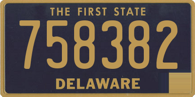 DE license plate 758382