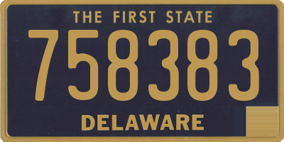 DE license plate 758383