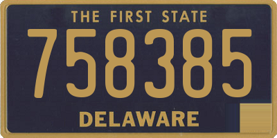 DE license plate 758385