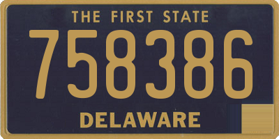 DE license plate 758386