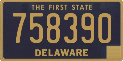 DE license plate 758390