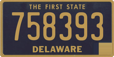DE license plate 758393