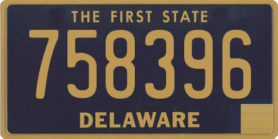 DE license plate 758396