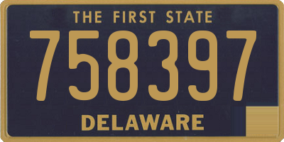 DE license plate 758397