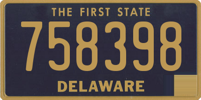 DE license plate 758398
