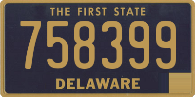 DE license plate 758399
