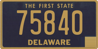 DE license plate 75840