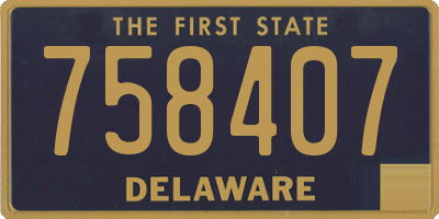 DE license plate 758407