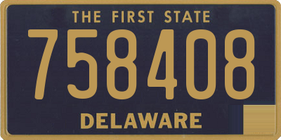 DE license plate 758408