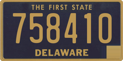 DE license plate 758410