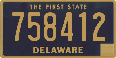 DE license plate 758412