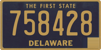 DE license plate 758428