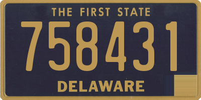 DE license plate 758431