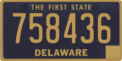 DE license plate 758436